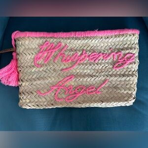 NEW! Whispering angel straw clutch